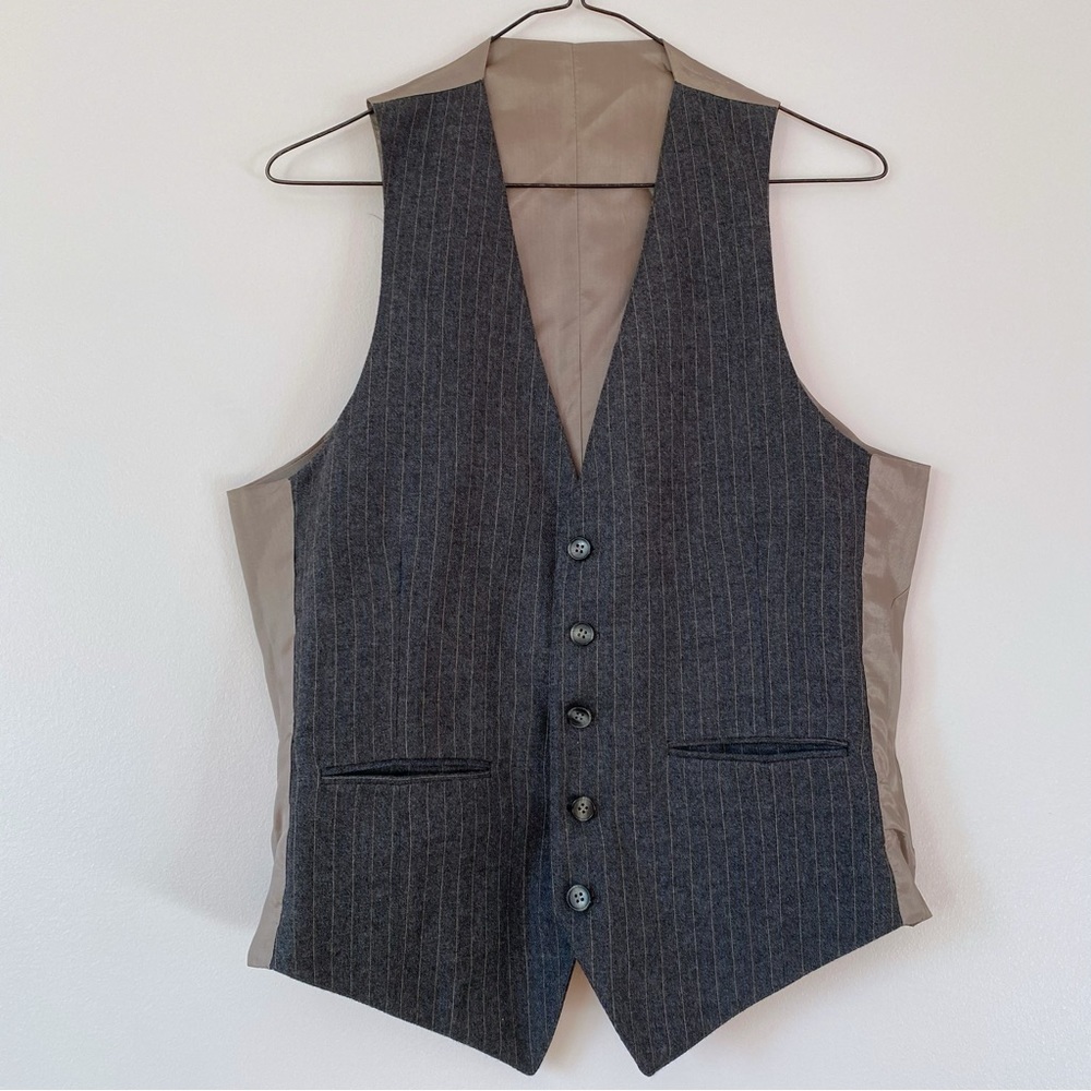 Grey Pinstriped Vest